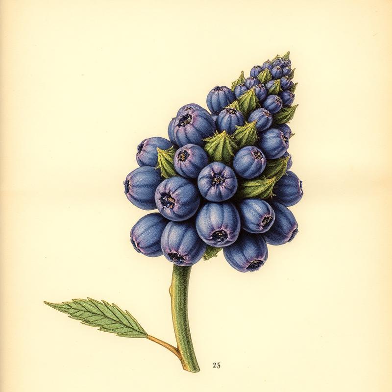 avaay SIGNATURE 23/1 BYY — Blueberry Yum Yum botanische Cannabis-Illustration