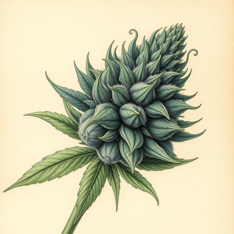 avaay SIGNATURE 30/1 CBX — Chatterbox botanische Cannabis-Illustration