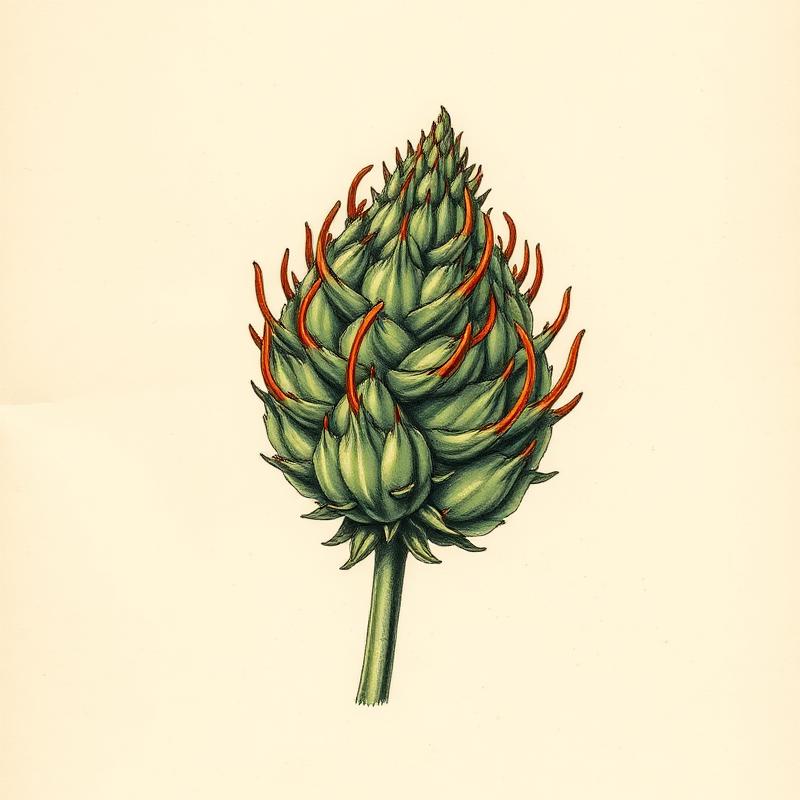 avaay 23/1 CK — Critical Kush botanische Cannabis-Illustration