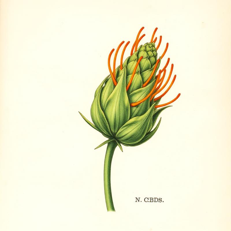 avaay SIGNATURE 7/11 GCO — Green Croc Orange botanische Cannabis-Illustration