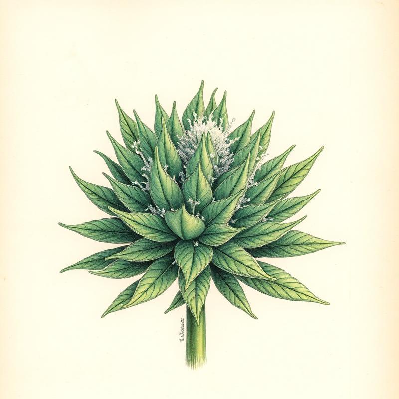 avaay Khalifa 28/1 KM — Khalifa Mints botanische Cannabis-Illustration