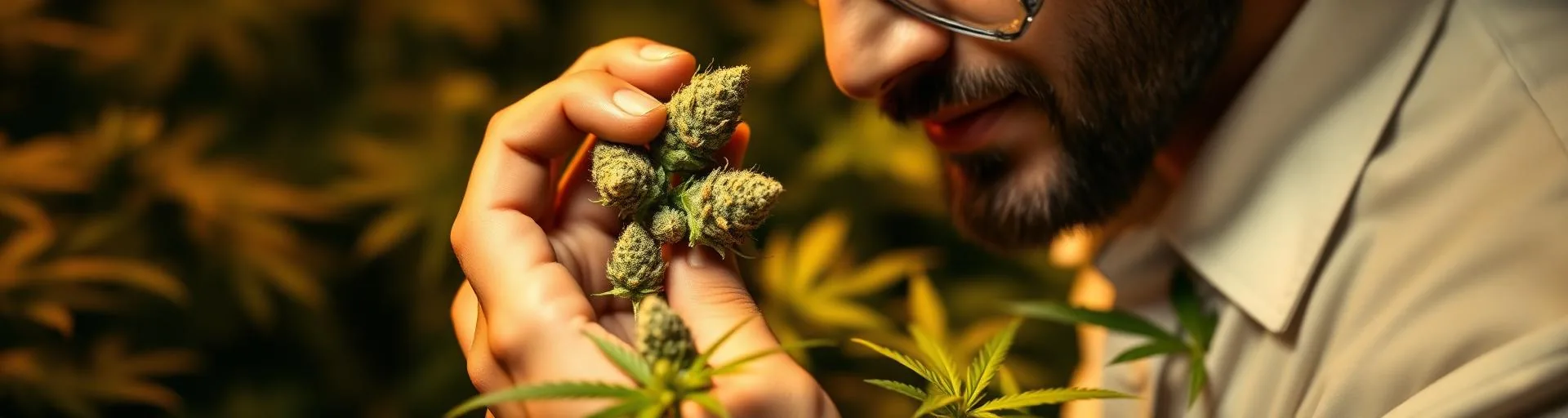 Cannabis Sommelier Tim Dresemann bei der Arbeit