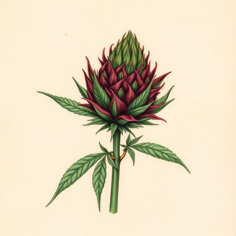 avaay 29/1 SCP — Sour Cherry Punch botanische Cannabis-Illustration