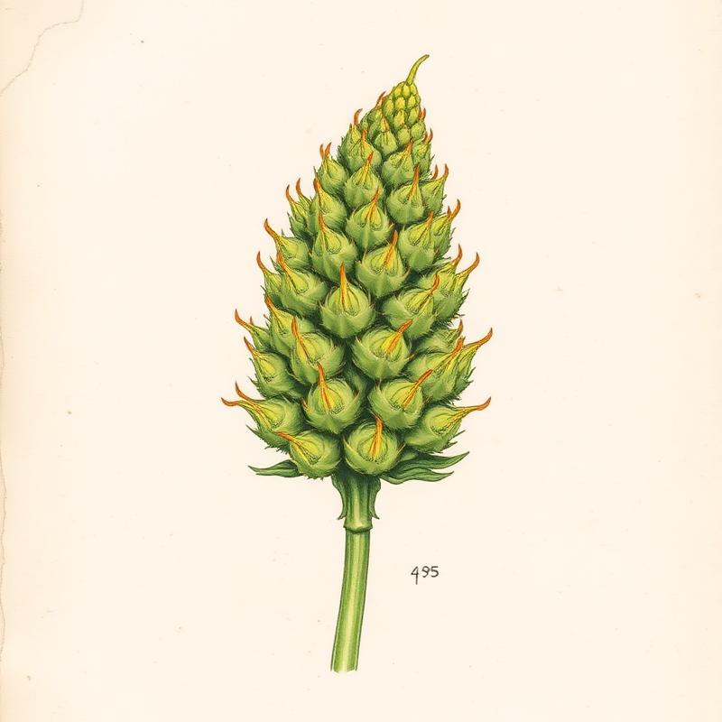 avaay 24/1 SK — Sour Kush botanische Cannabis-Illustration