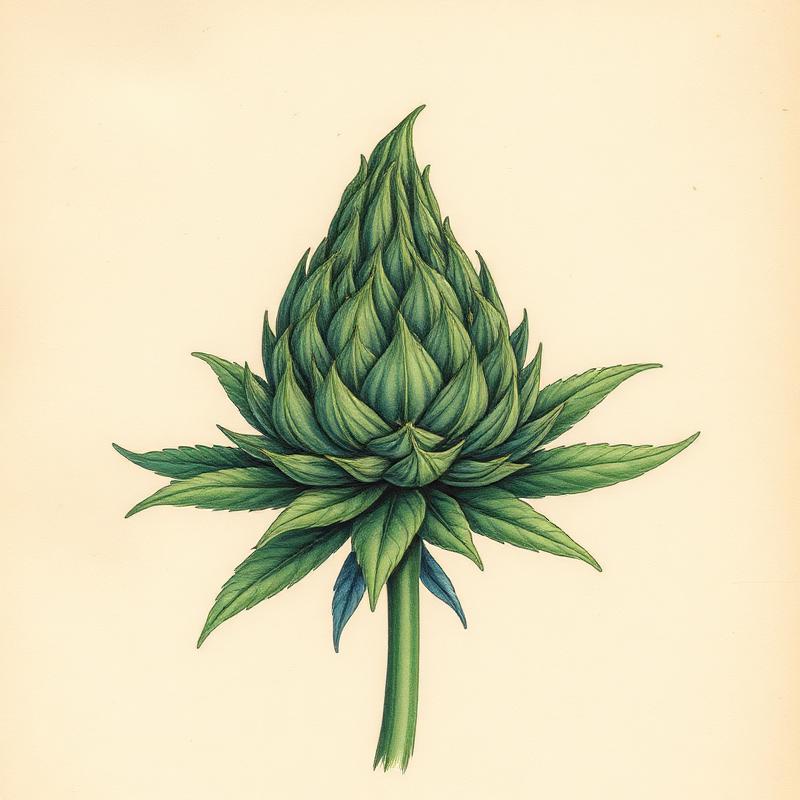 avaay 36/1 SPC — Space Cake botanische Cannabis-Illustration